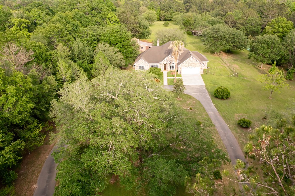 Aerial View of Home & Driveway